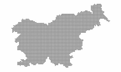 Fototapeta na wymiar Slovania dotted map with grunge texture in dot style. Abstract vector illustration of a country map with halftone effect for infographic. 