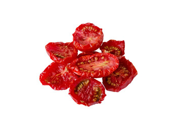 Set of plain and oiled sun-dried tomatoes
