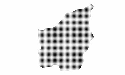 San Marino dotted map with grunge texture in dot style. Abstract vector illustration of a country map with halftone effect for infographic. 