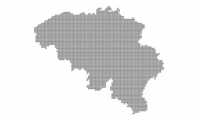 Belgium dotted map with grunge texture in dot style. Abstract vector illustration of a country map with halftone effect for infographic. 