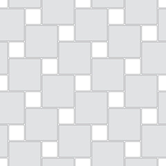Seamless pattern of paving slabs. Large and small squares. Simple wallpaper with geometric print. Monochrome vector background.