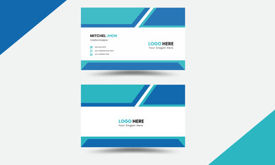 Modern and unique corporate business card template