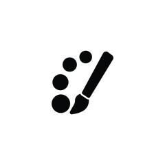 paint brush icon. solid icon