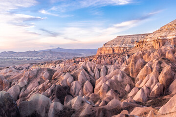 Red Valley during Sunset in the Cappadocia Region of Turkey