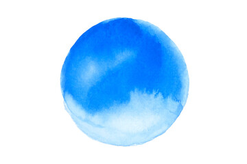 Blue watercolor circle, background