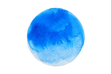 Blue watercolor circle, background