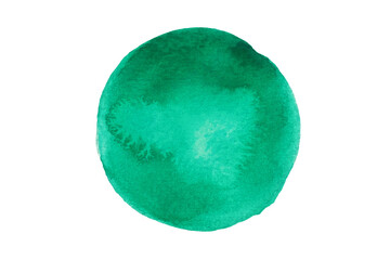 Green watercolor circle, background