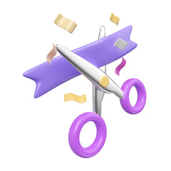 Grand Opening 3D Illustration Icon