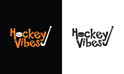 Hockey Vibes T shirt design, typography