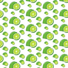 Lime Vector Seamless Pattern Illustration