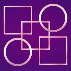 Purple And Gold Square Design