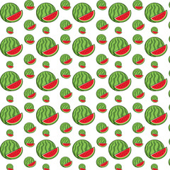 Watermelon Vector Seamless Pattern Illustration