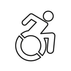 Wheelchair Symbol vector icon