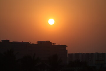 Fototapeta premium Beautiful Sunset in the evening nature 