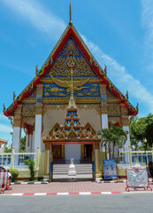 Naklejka premium View of a typical richly decorated temple on the Asian continent