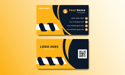 Futuristic Modern Business Card Creative and Clean Business Card Template.Vector illustration name card template layout in rectangle size layout corporate identity.
