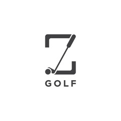 golf logo illustration.
capital typography z.