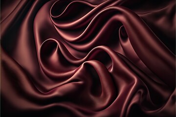Burgundy Textile with ripples and Folds Luxury (Ai generated)