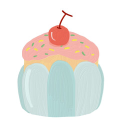 oil paint love valentines_cupcake