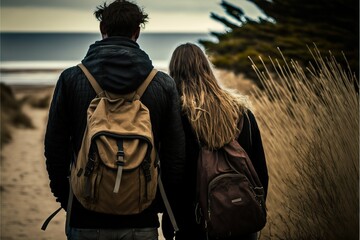 Couple enjoying a romantic walk (Ai generated)