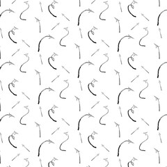 Background pattern with black arrows drawn in grunge style.