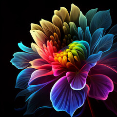Stunning flower design in vibrant colors and high-resolution 4K detail. Generative Ai