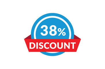 38% of discount, Discount price, Special offer discount.