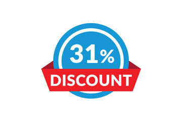 31% of discount, Discount price, Special offer discount.