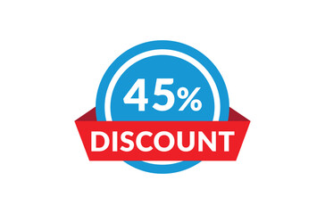 45% of discount, Discount price, Special offer discount.