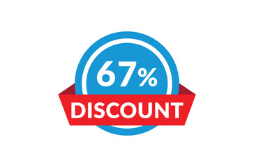 67% of discount, Discount price, Special offer discount.