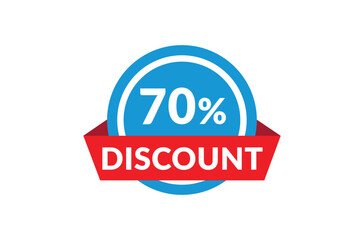 70% of discount, Discount price, Special offer discount.
