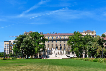 Kossuth Memorial near the Hungarian Parliament. Kossuth Lajos Monument