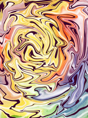 Abstract geometric liquid background. Fluid marble texture. Wavy curved lines design. Contemporary wall art.  