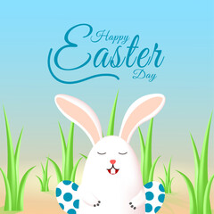 rabbit ilustration - easter day