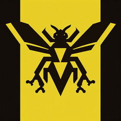 simple emblem of bee