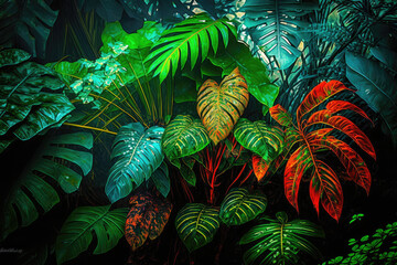 Wallpaper, background, theme, desktop, desktop, wall ornament, painting, biome of plants in tropical rain forest