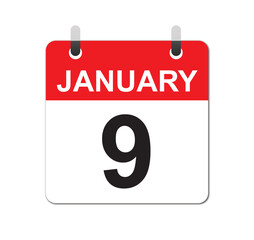 January calendar design. Calendar vector icon design.