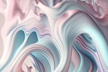 abstract liquid pink blue background. Generative AI