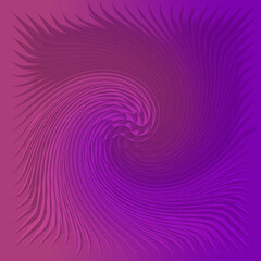 Obraz premium gradient pinks and purple colored swirl pattern with pyramid block shapes and feathered edges. illusion of 3d motion on square background. space for text 