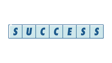 SUCCESSの文字が入った四角いフレーム - シンプルな成功のイメージ素材
 - obrazy, fototapety, plakaty