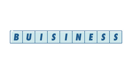 BUSINESSの文字が入った四角いフレーム - シンプルなビジネスのイメージ素材
