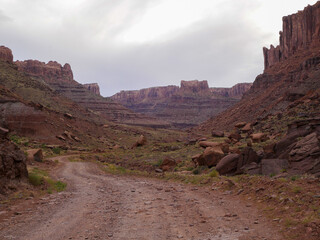 Red rock formations near arches national park