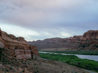 Fototapeta premium Sunset along the yampa river in Utah