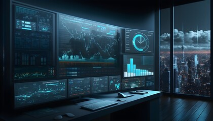Business Analytics and Data Management System on computer with Generative AI Technology.