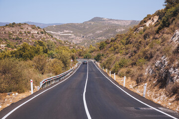 Road in area of Troodos Mountains, Limassol District in Cyprus island country