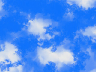 青空と白い雲　背景素材