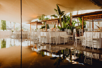 Salle de réception de mariage exotique