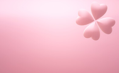 pink heart flower pink background for love day valentine illustration design