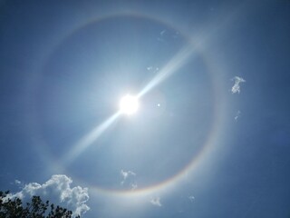 Sun halo above Rovinj, Croatia, June 8, 2021.