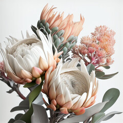 bouquet of flowers with Proteas
